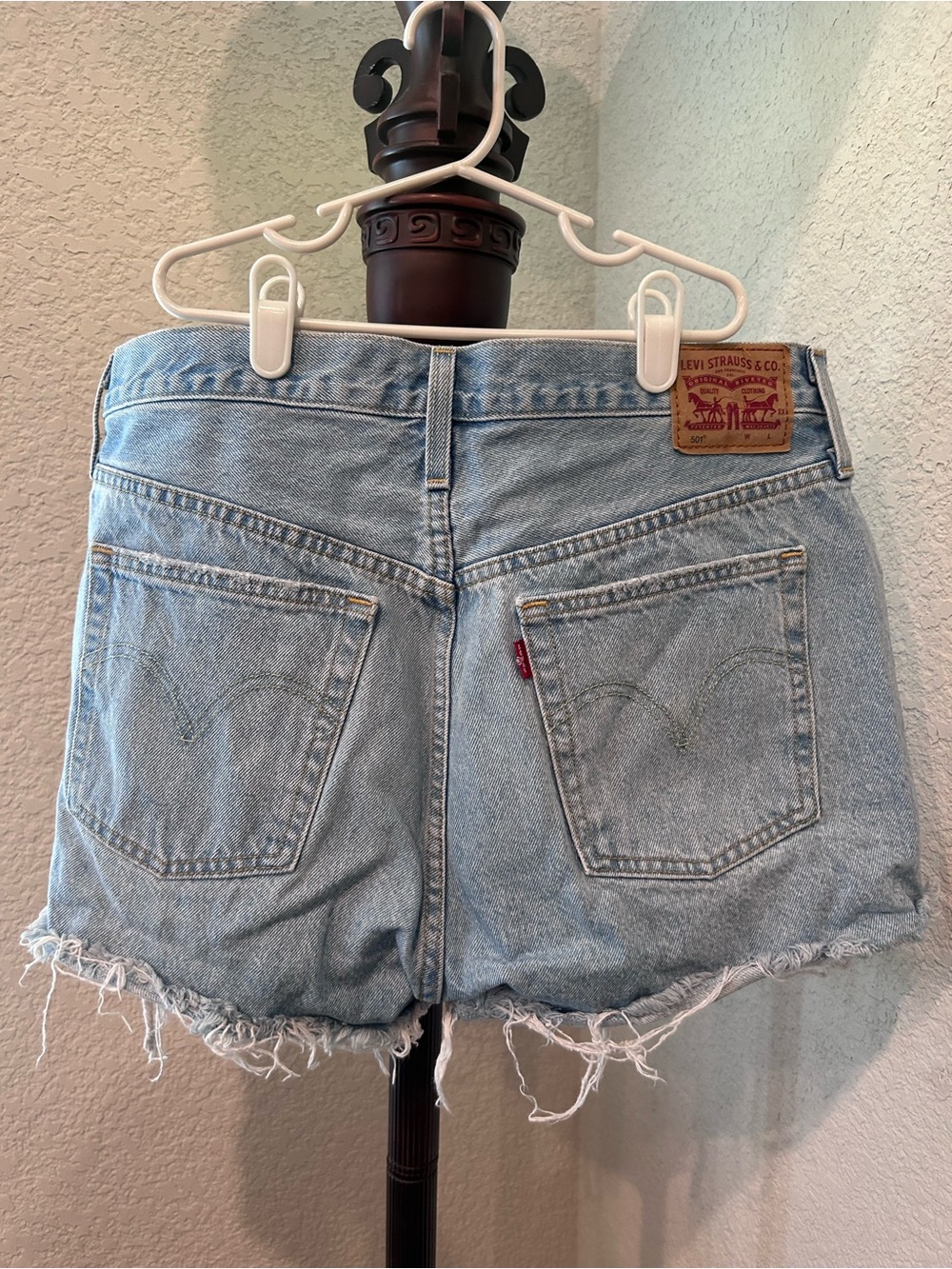 Levi's 501 Light Wash Denim Cutoff Shorts